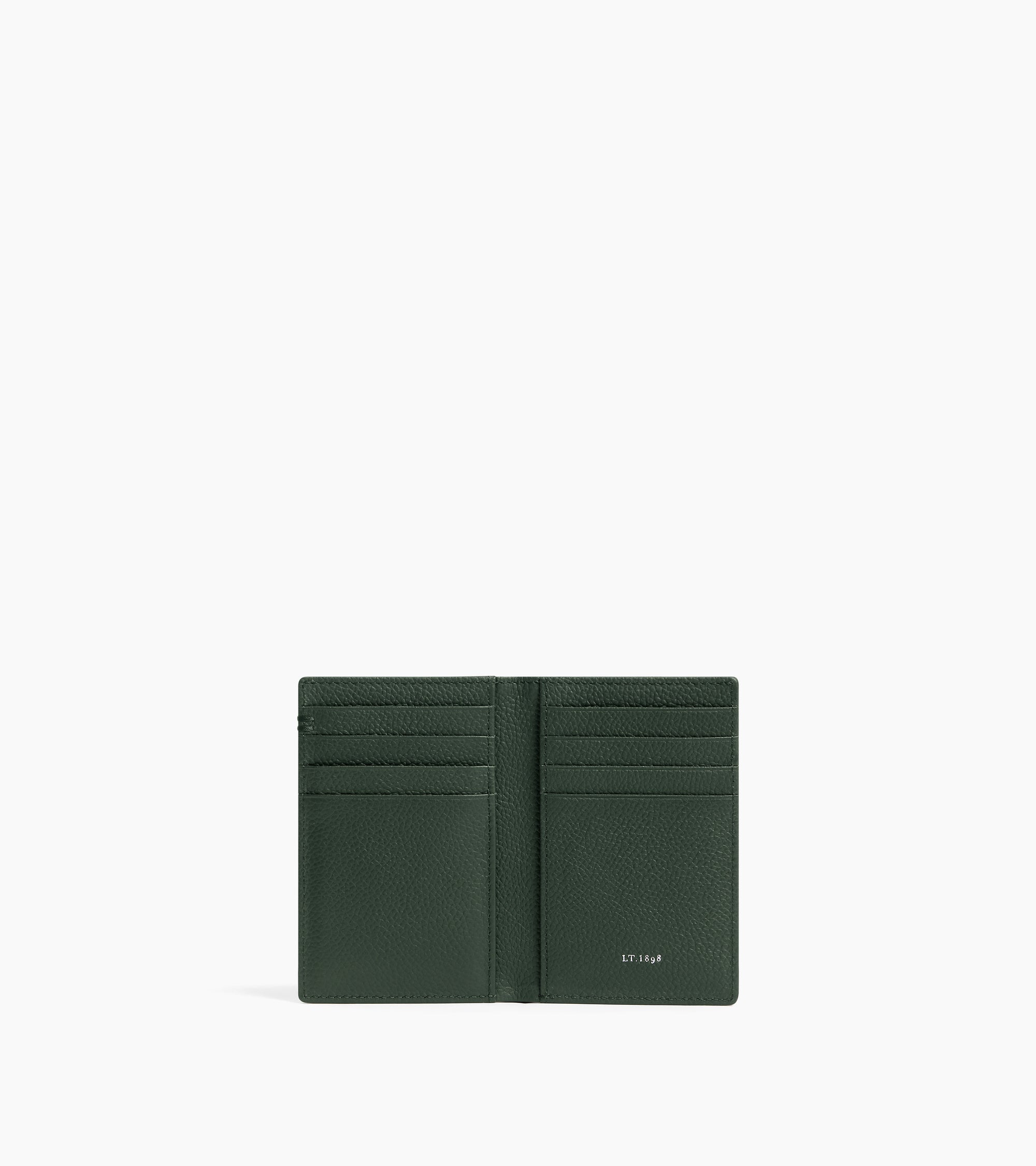 Lucien small card holder in grained leather