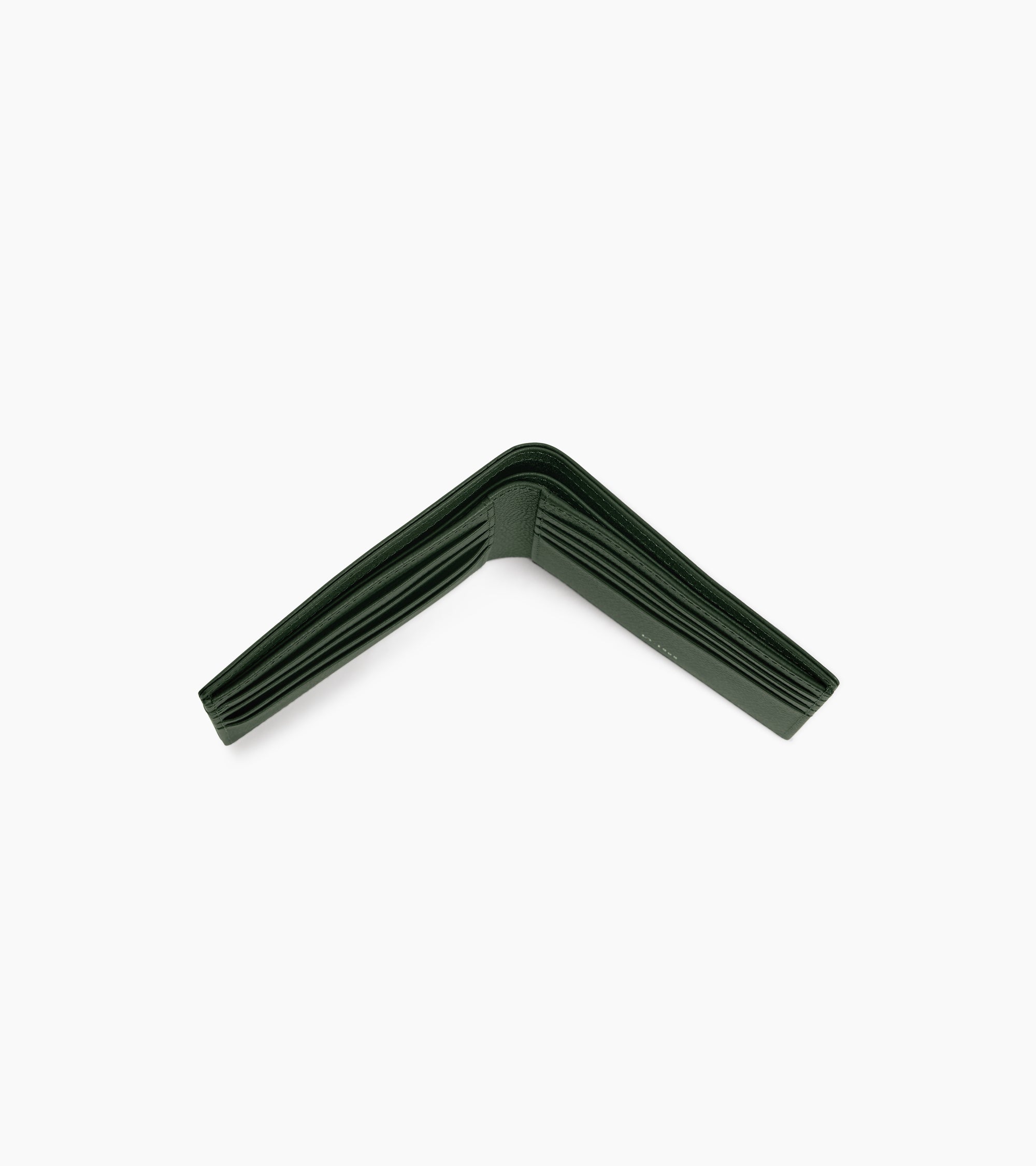 Lucien horizontal card holder in grained leather