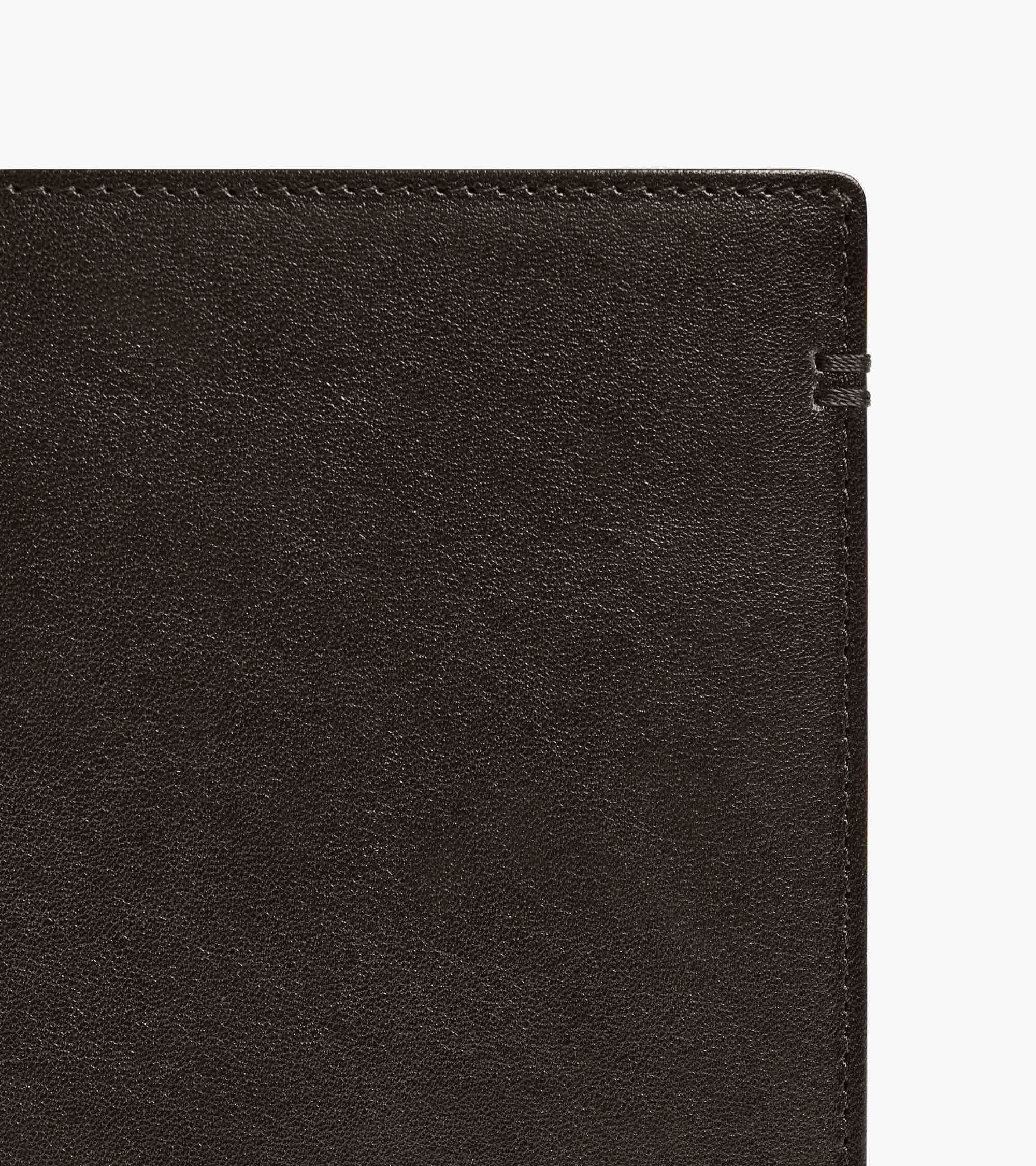 Lucien medium vertical two-fold zipped wallet in oiled leather