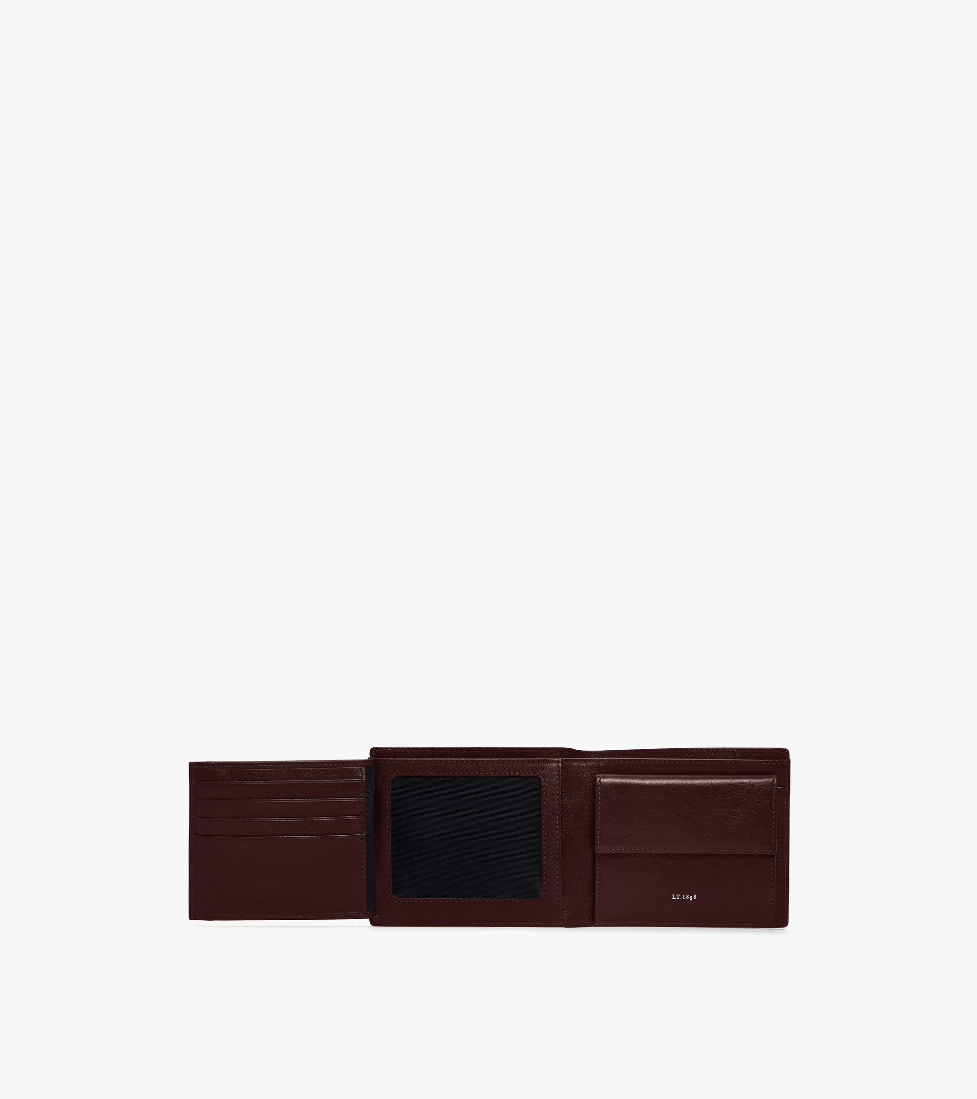 Lucien two-fold wallet with flap in oiled leather