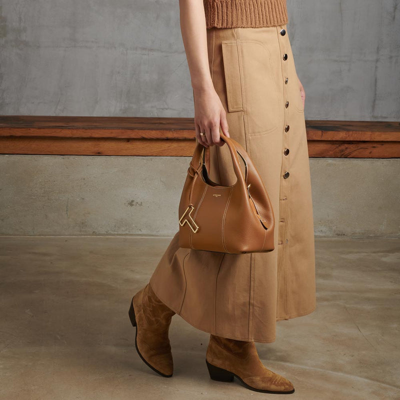 Petit sac à main Juliette en cuir grainé  - Le Tanneur