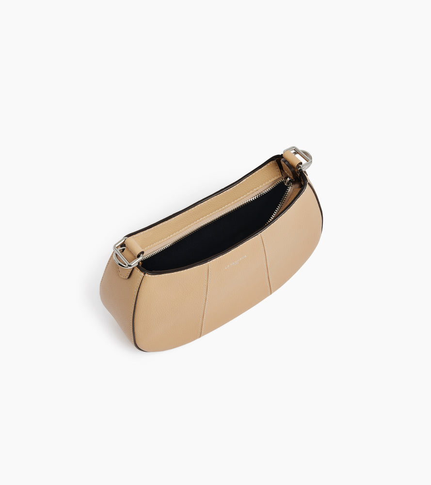 Juliette small half-moon bag in grained leather