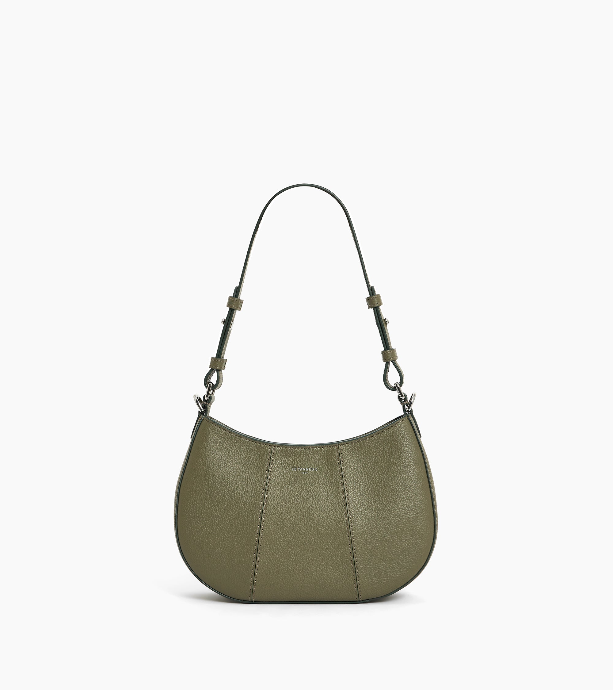 Petit sac demi-lune Juliette en cuir grainé