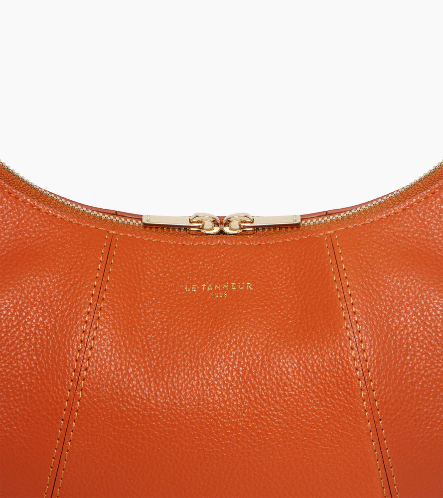 Juliette small, grained leather hobo bag