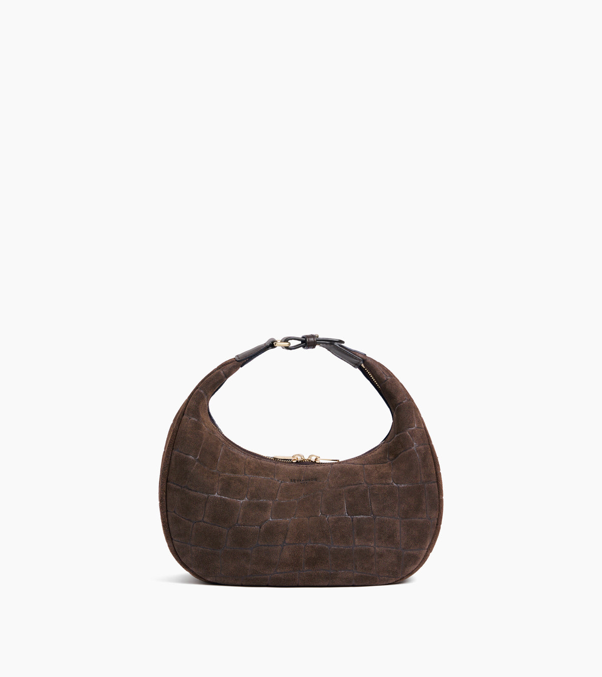 Juliette small hobo bag in mock croc suede split leather