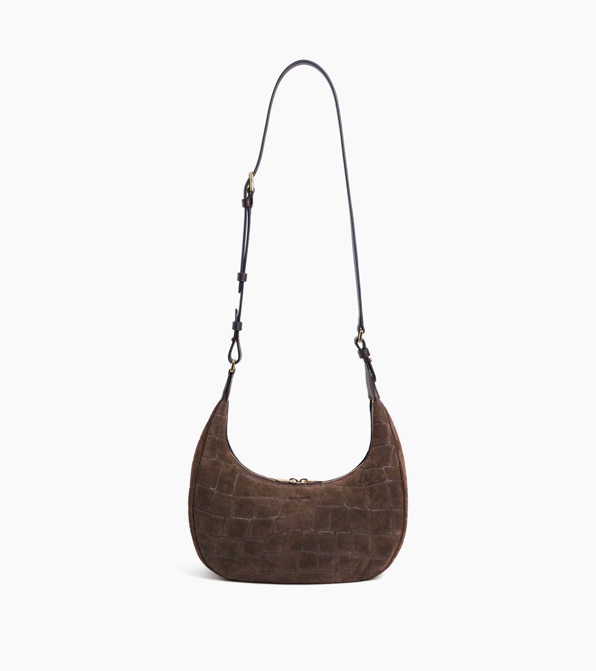 Juliette small hobo bag in mock croc suede split leather