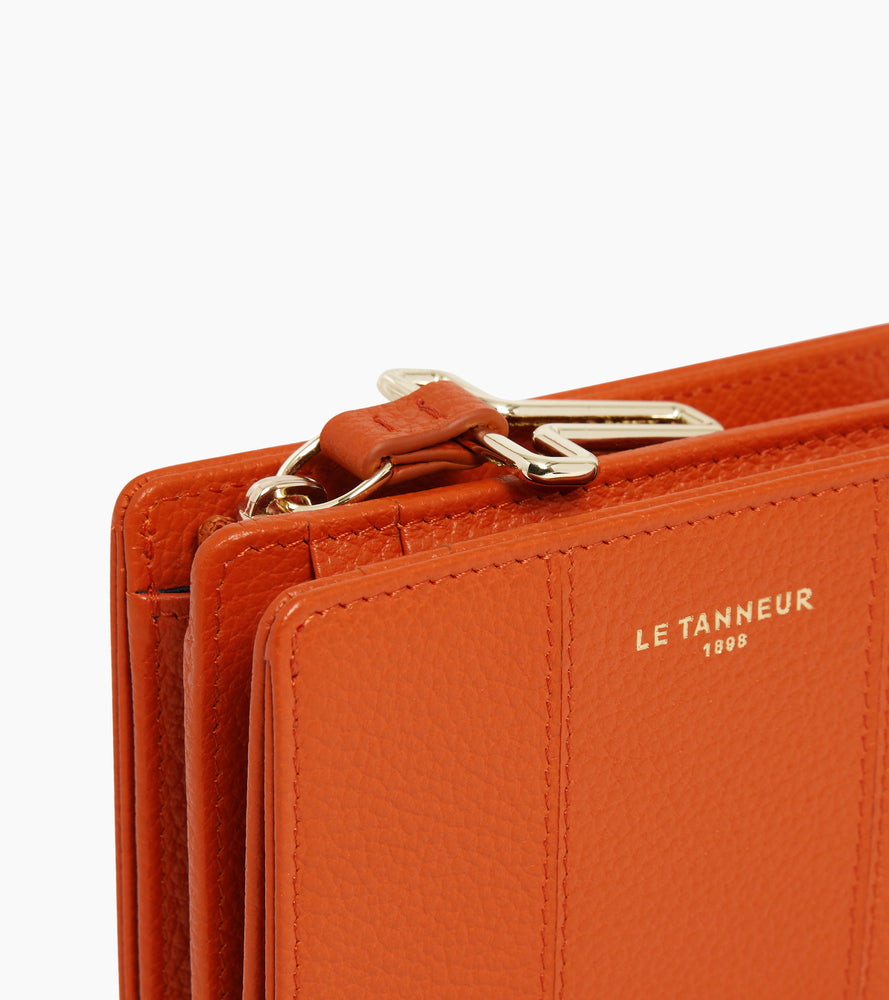 Cartera pequeña Juliette de cuero granulado