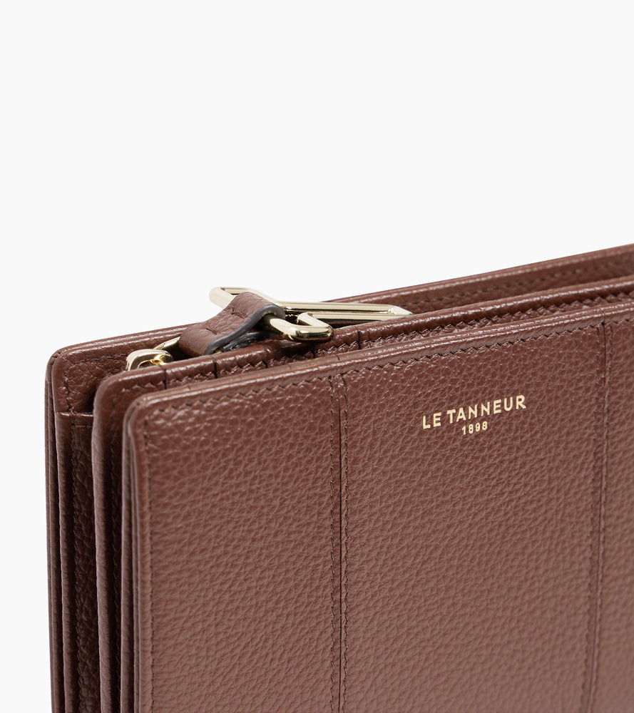 Cartera mediana modelo Juliette de cuero granulado