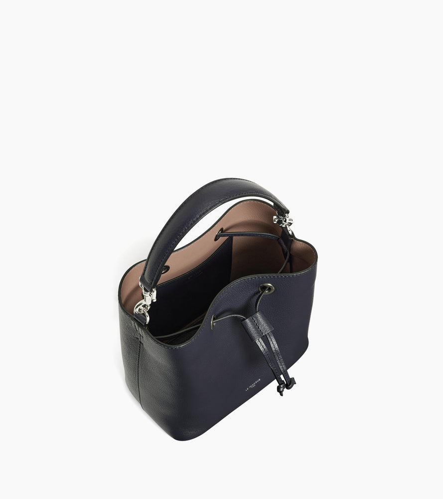 Louise bucket bag in grained leather