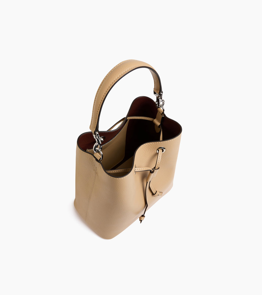 Louise bucket bag in grained leather