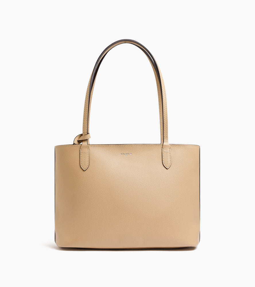 Louise small tote bag in grained leather