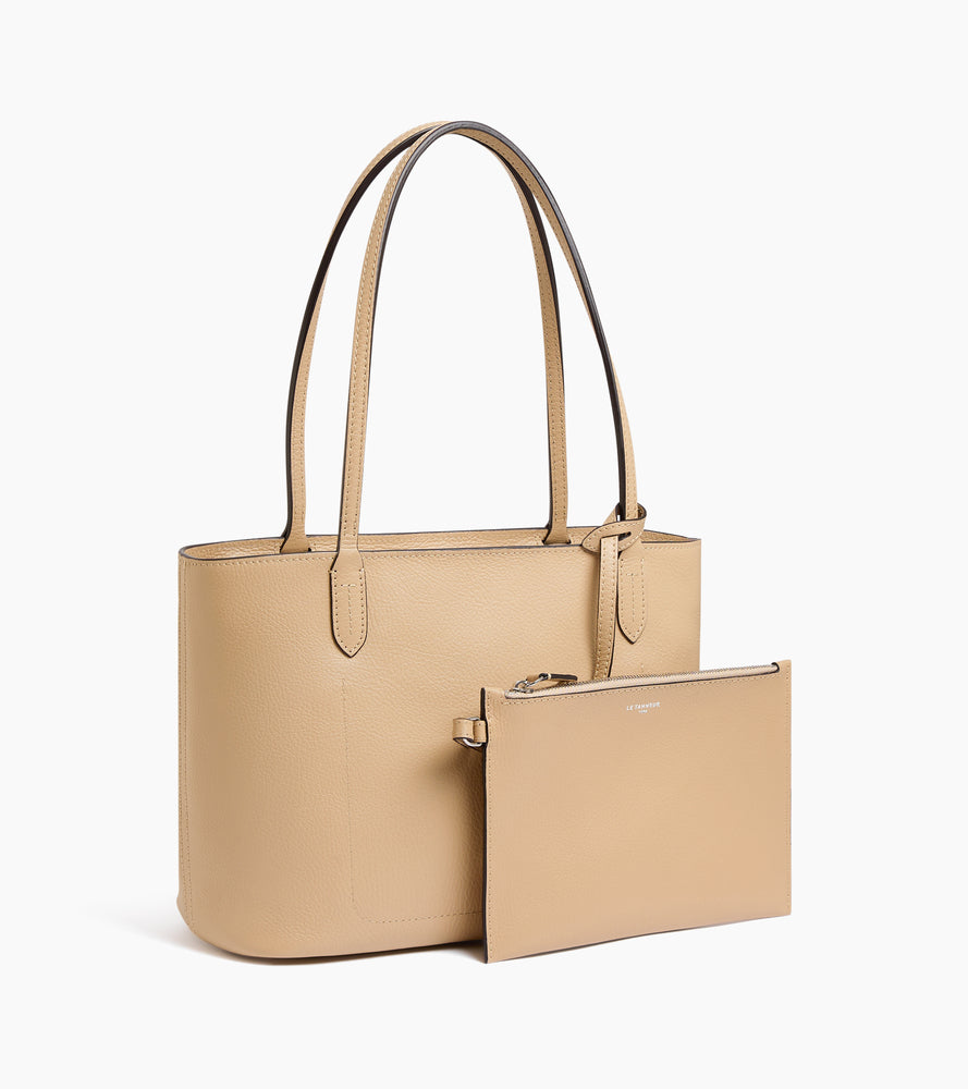 Louise small tote bag in grained leather