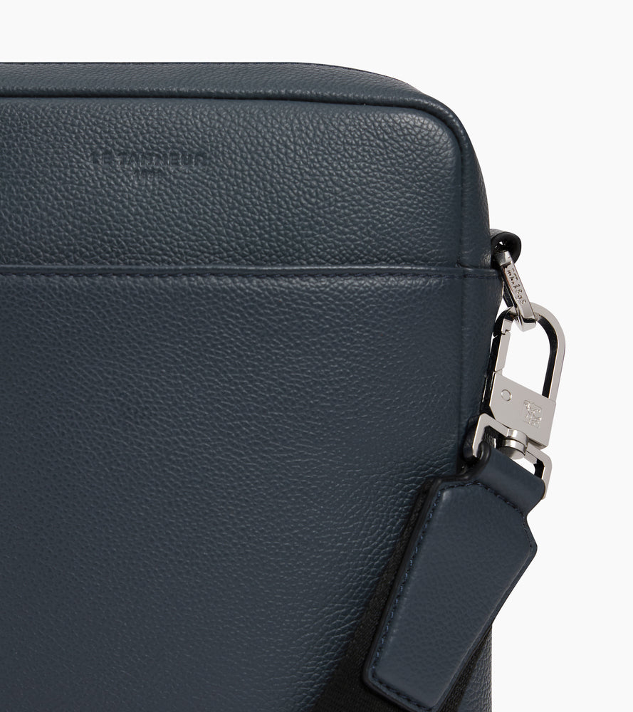 Pequeño bolso bandolera Max con cremallera en cuero granulado