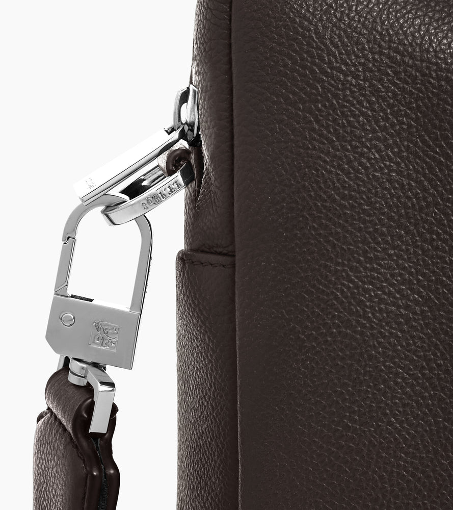 Marceau small 14" grained leather briefcase