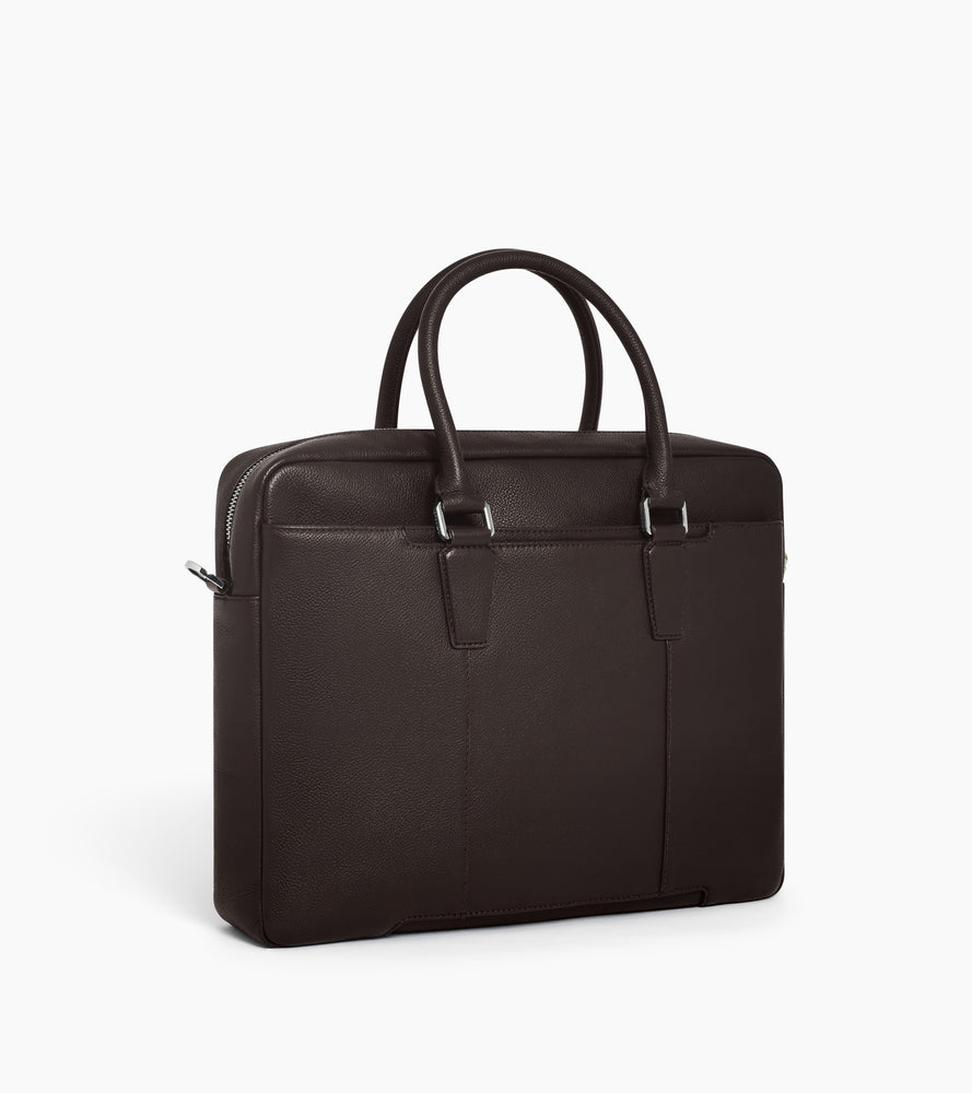 Marceau small 14" grained leather briefcase