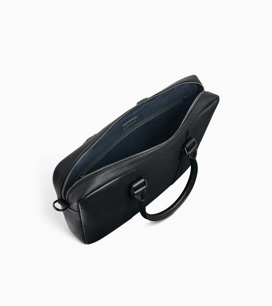 Marceau small 14" grained leather briefcase