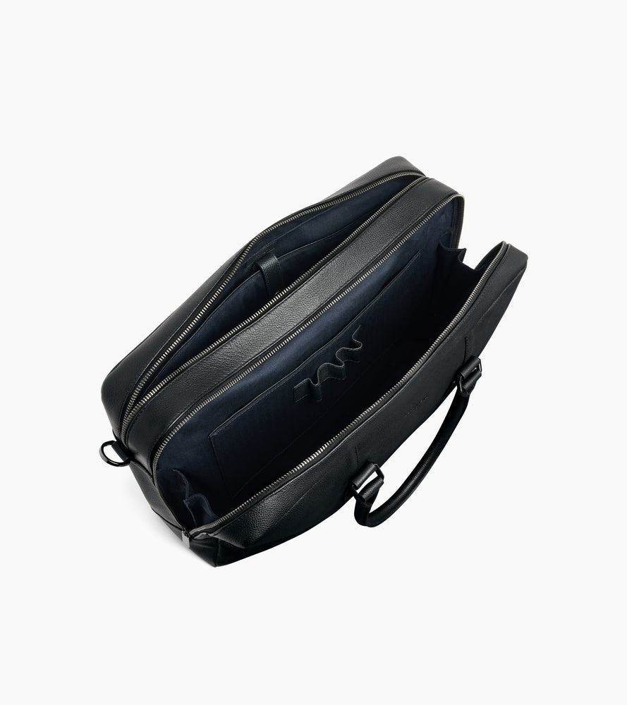 Maletín grande de 17" Marceau de cuero granulado