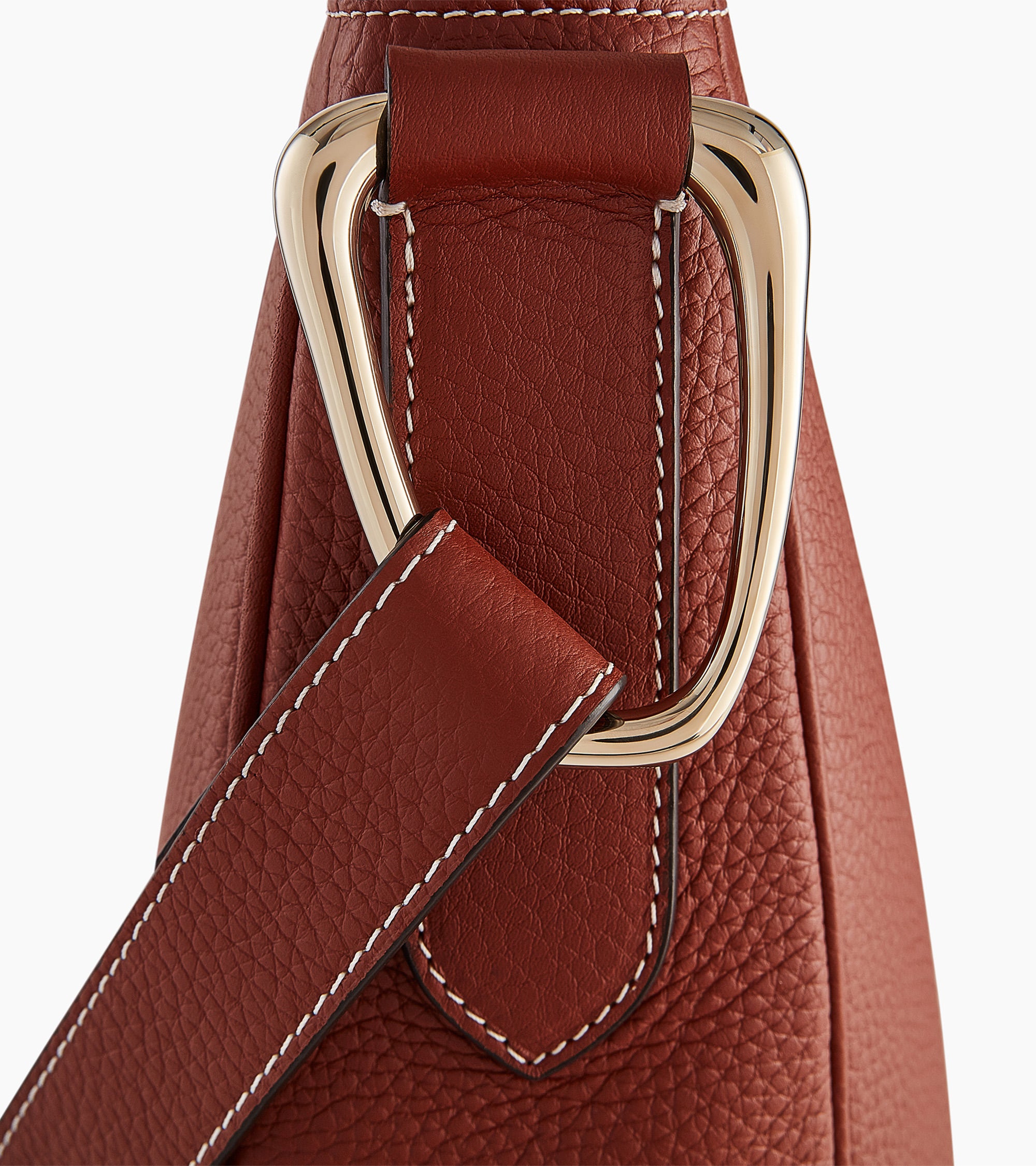 Gran bolso hobo Madeleine en cuero de ternero graneado