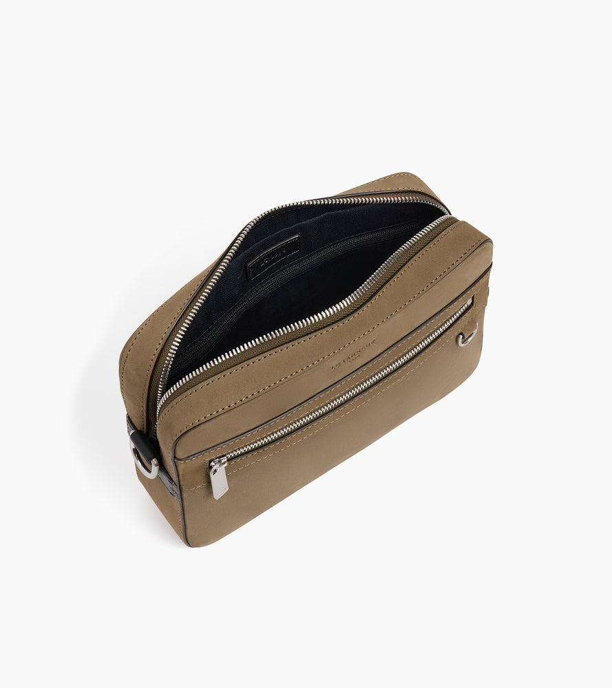 Bolsa pequeña Emile de cuero liso y nobuk