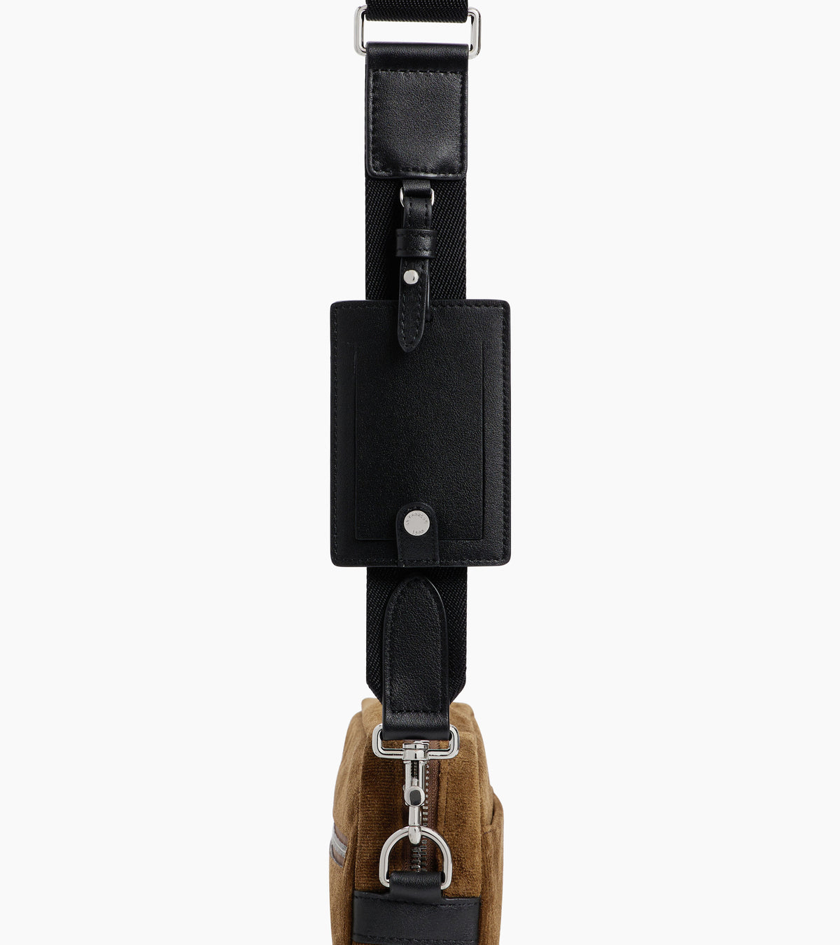 Emile small satchel in embossed suede split leather