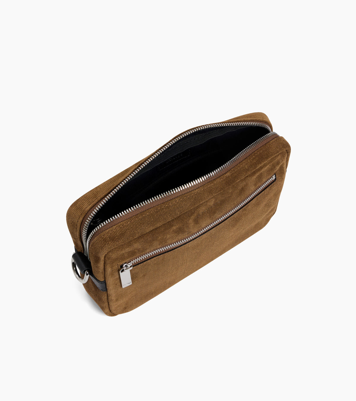 Emile small satchel in embossed suede split leather