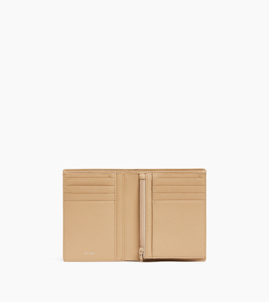 Geldbörse im Hochformat Emile aus genarbtem Leder mit Reißverschluss