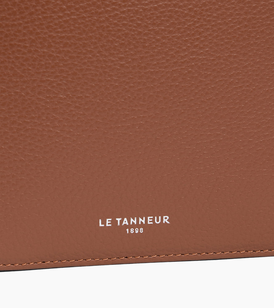 Emile horizontal zipped wallet in grained leather