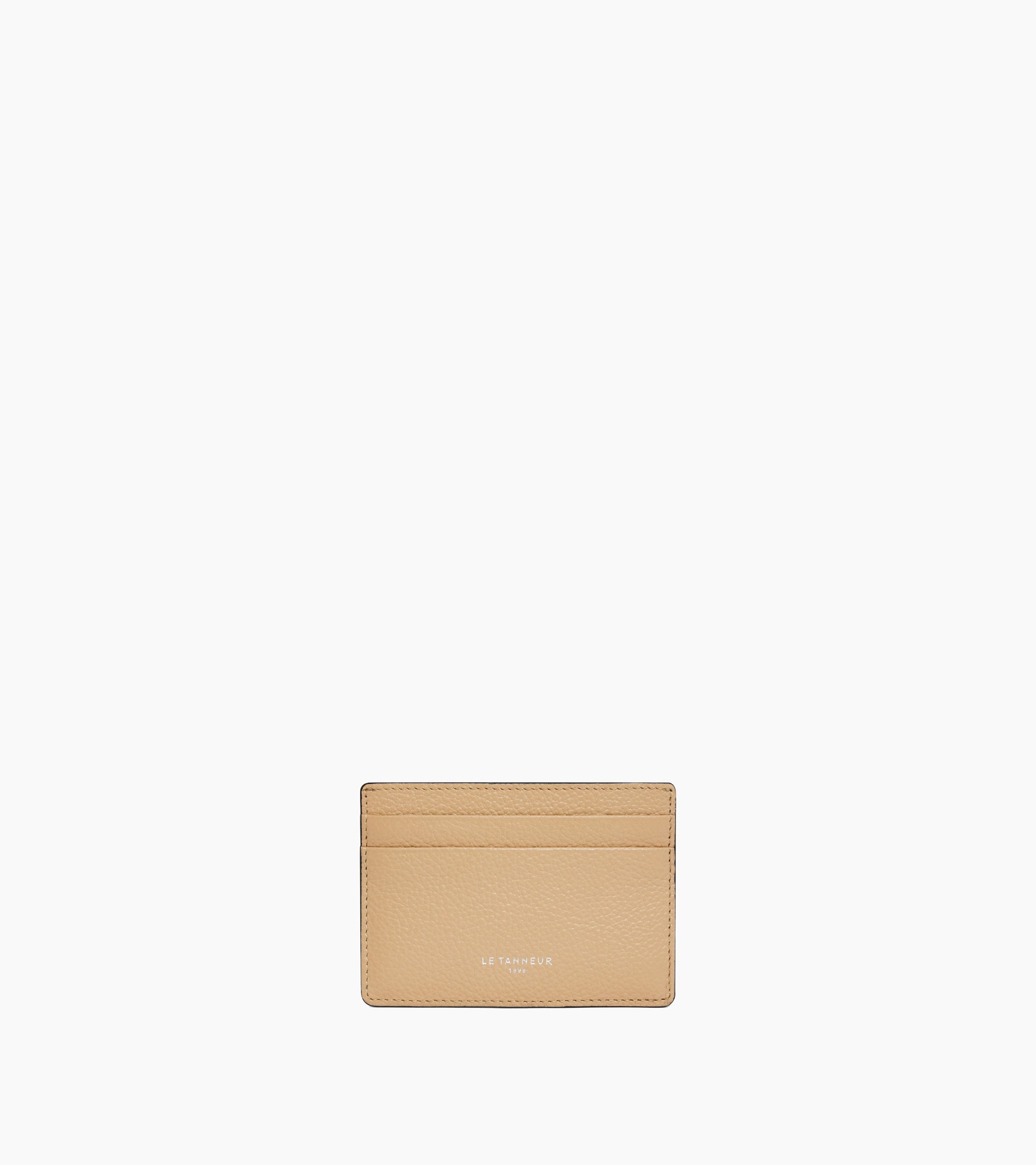 Emile card holder in grained leather