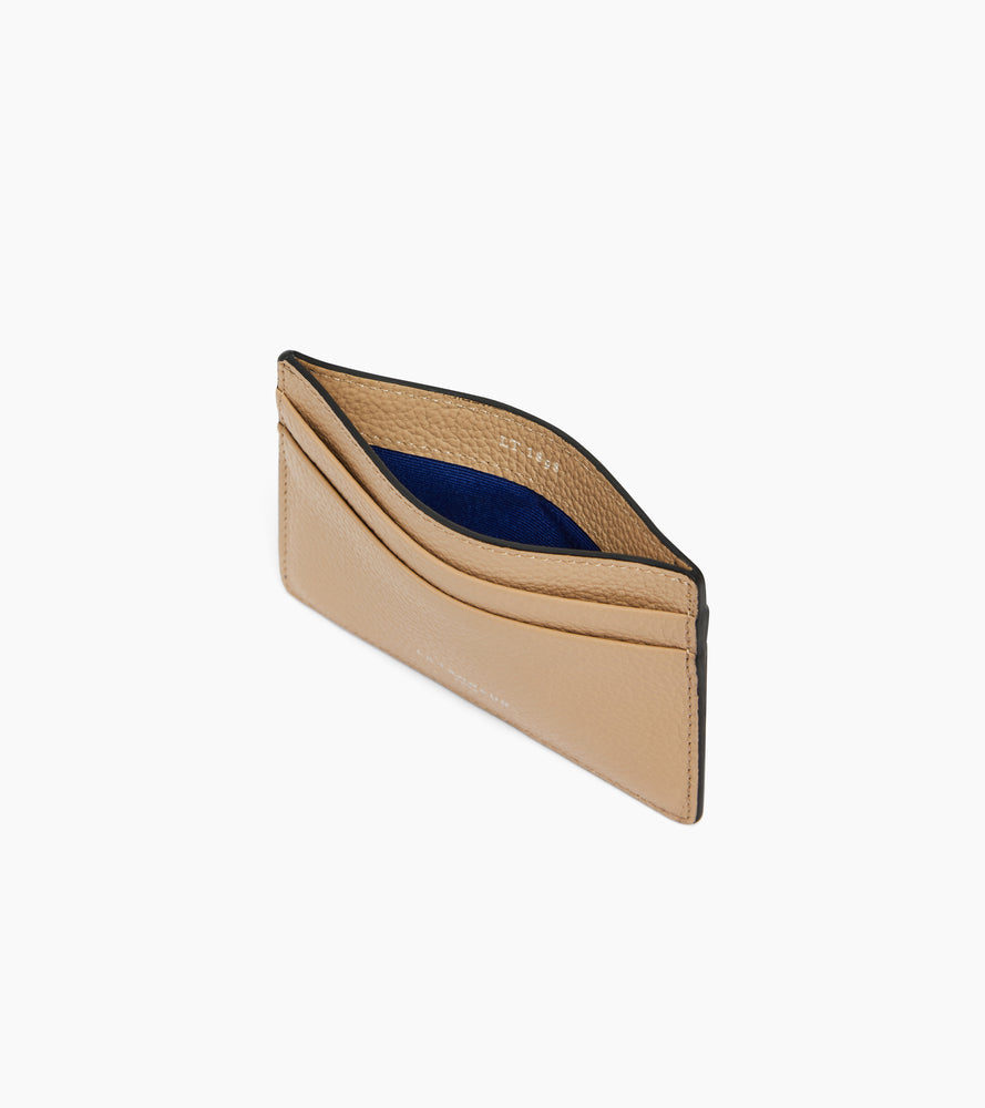 Emile card holder in grained leather