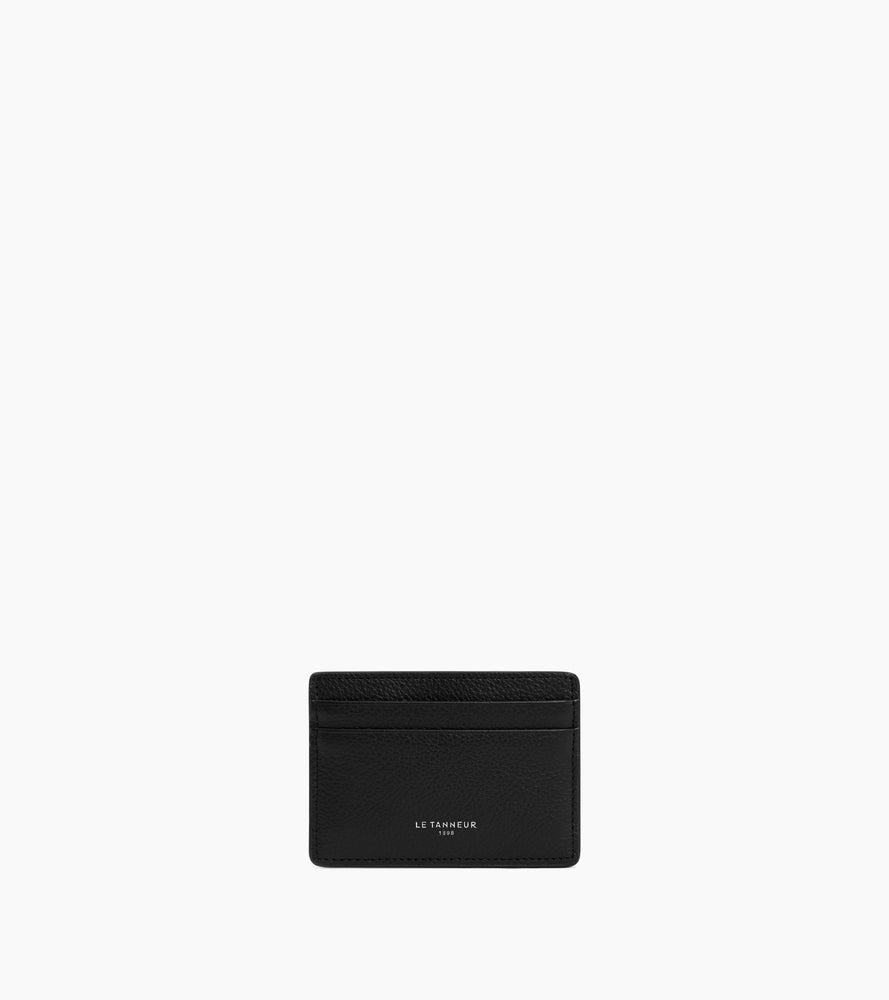 Emile card holder in grained leather