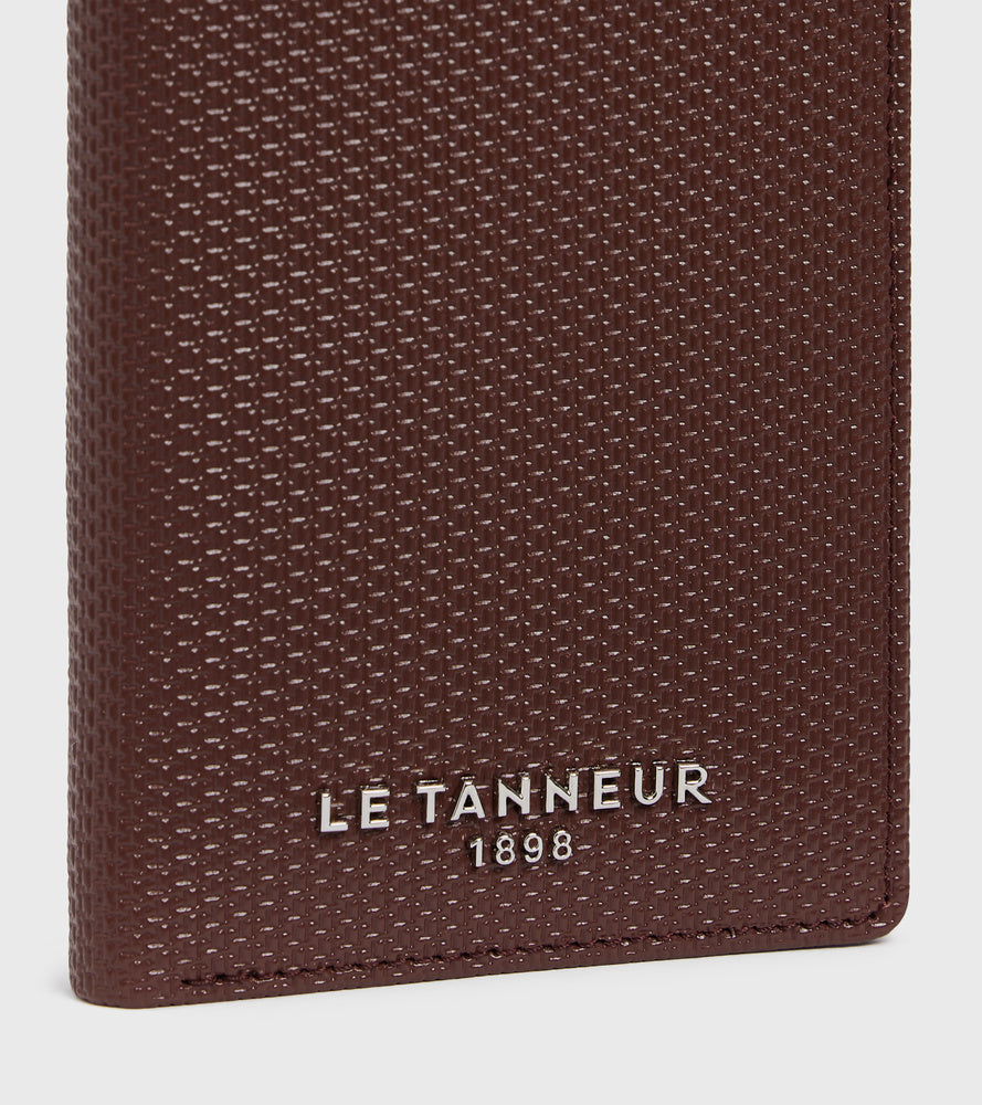 Porte cartes vertical Emile en cuir signature T