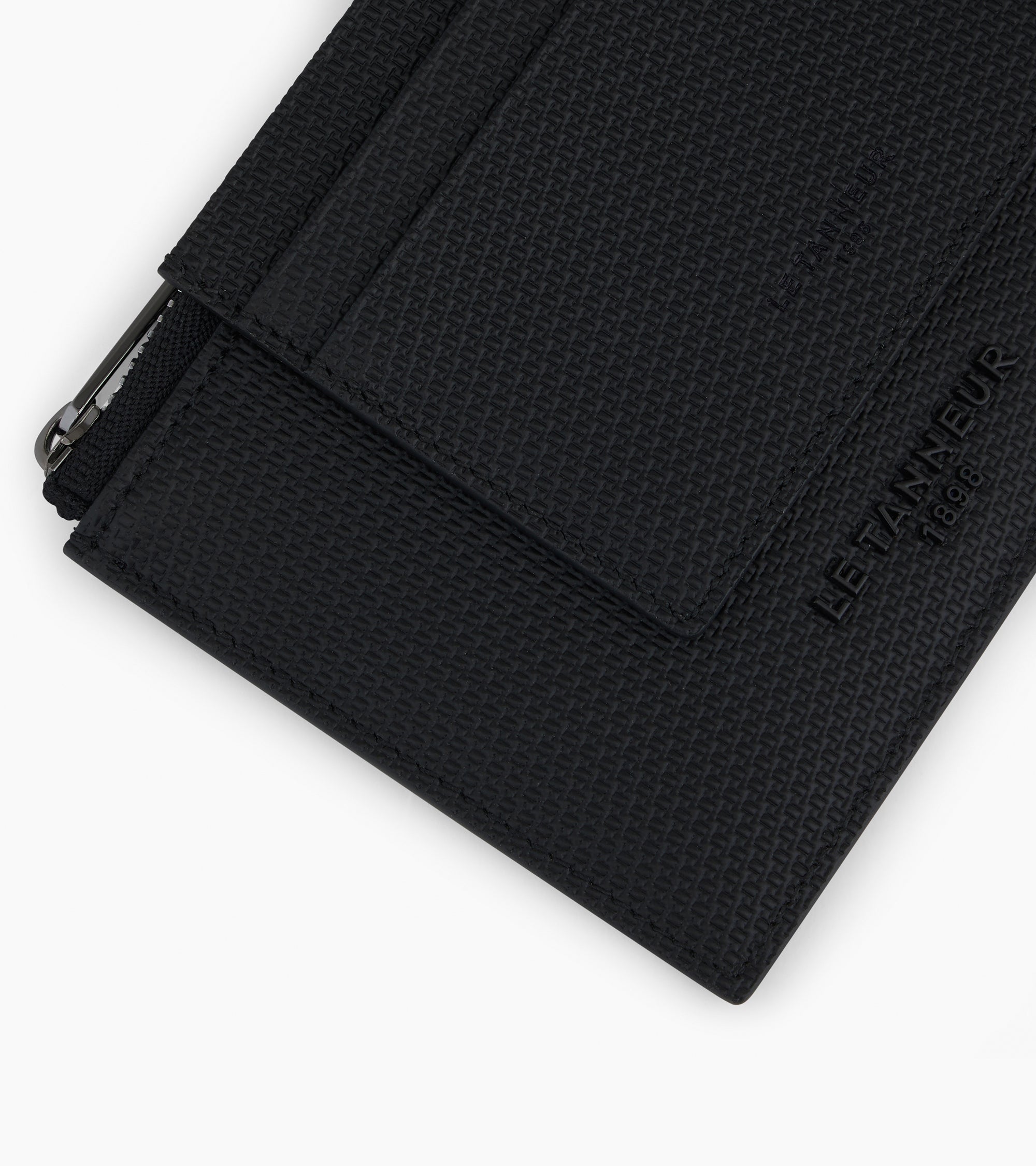 Emile monogram leather medium zip card holder