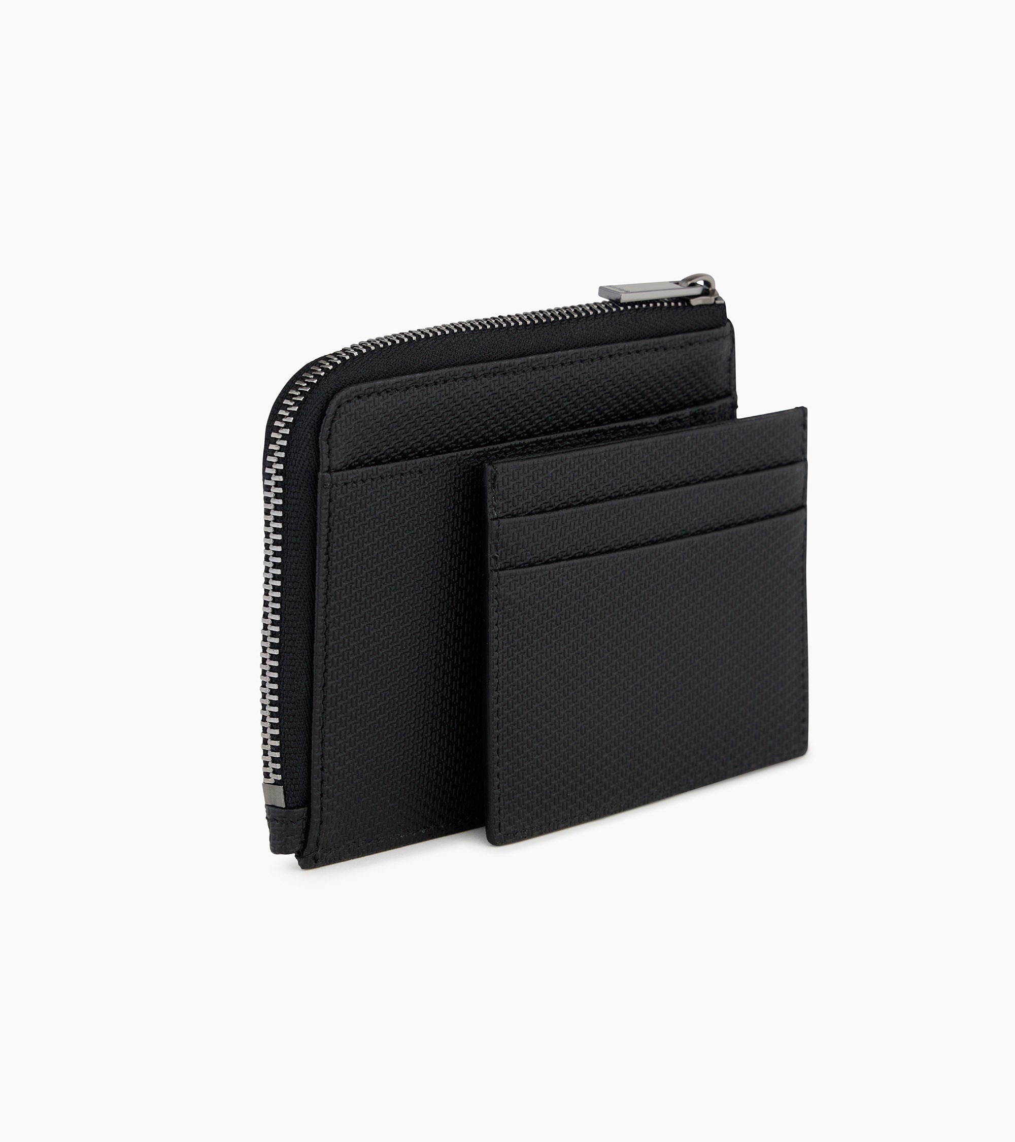 Emile monogram leather medium zip card holder