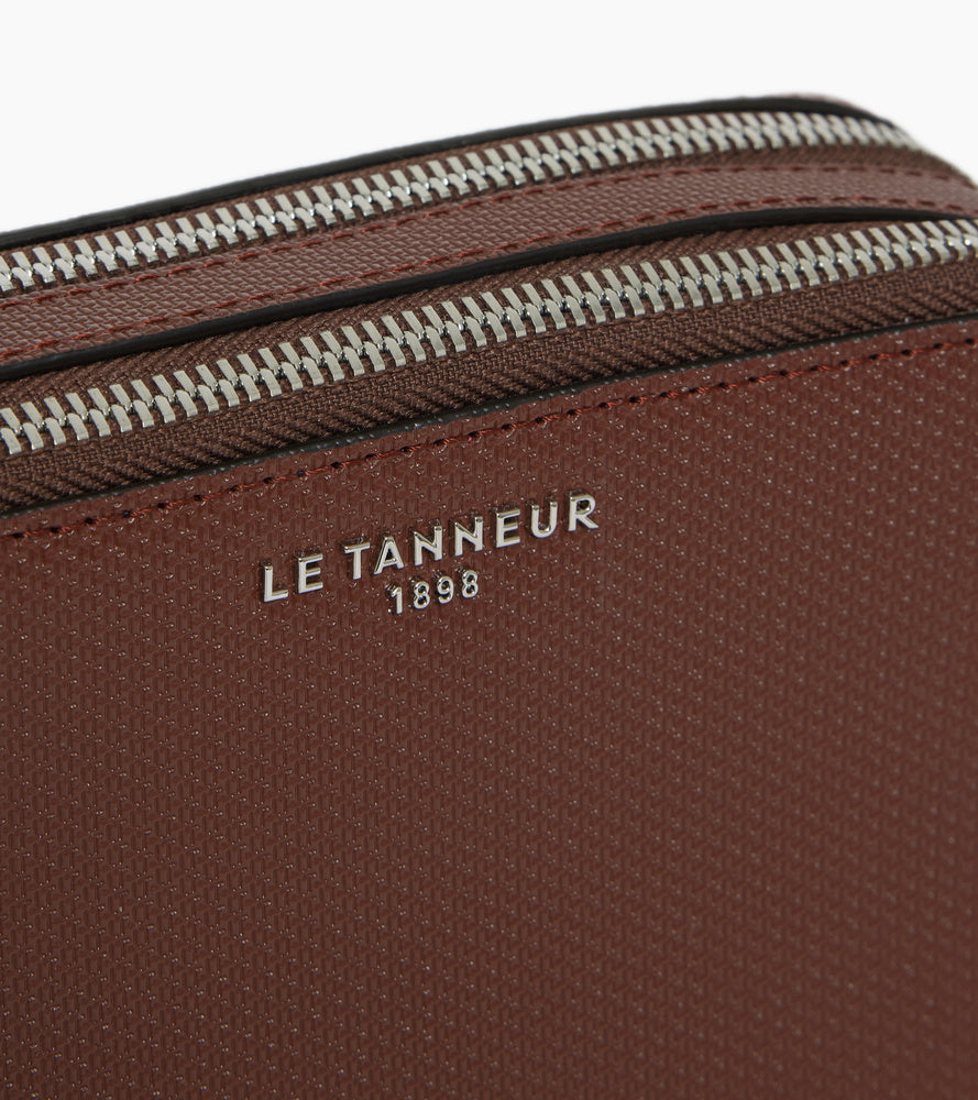 Emile small 2-compartment shoulder bag in signature T leather