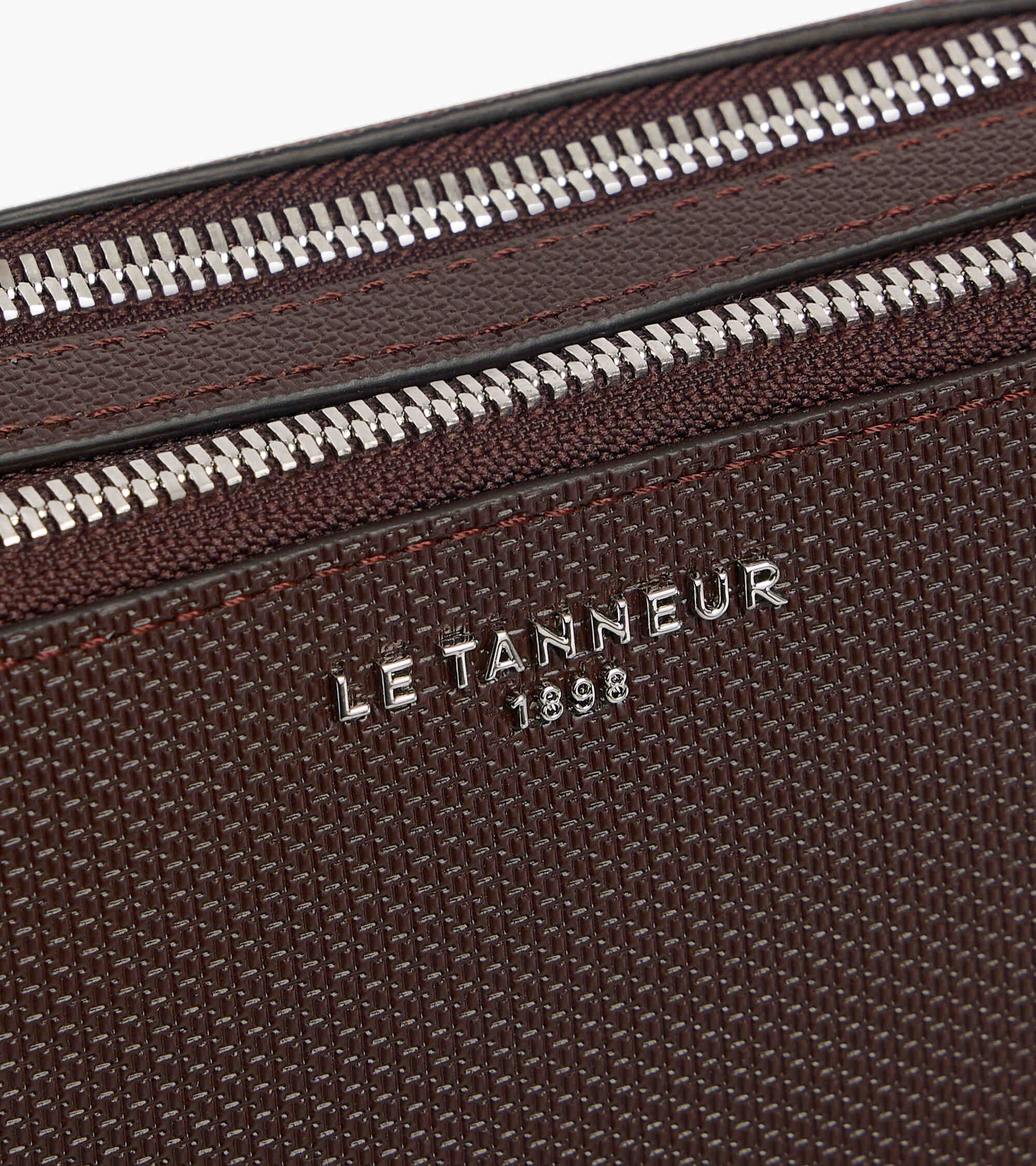 Emile small 2-compartment shoulder bag in signature T leather