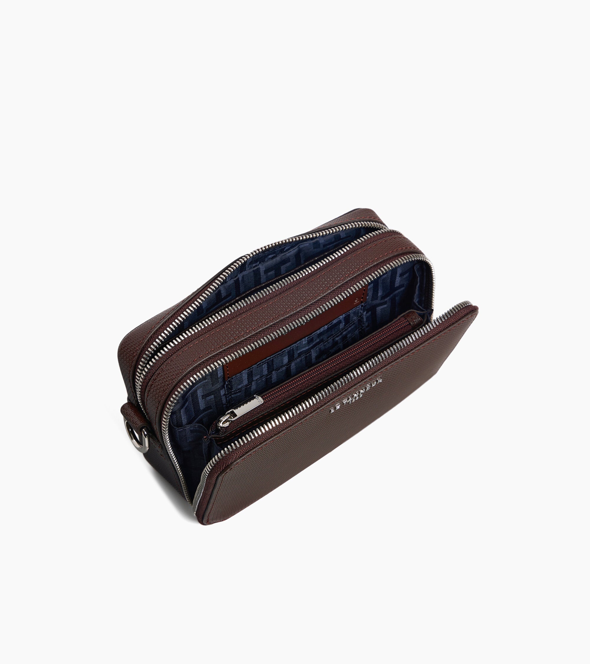 Emile small 2-compartment shoulder bag in signature T leather