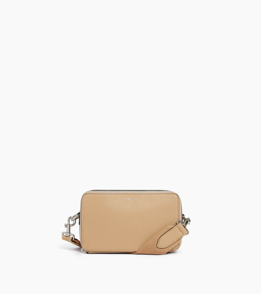 Emile small 2-compartment satchel in grained leather