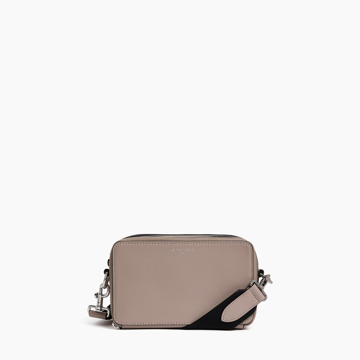 allsaints vincent leather backpack natural grey Emile small 2-compartment satchel in grained leather