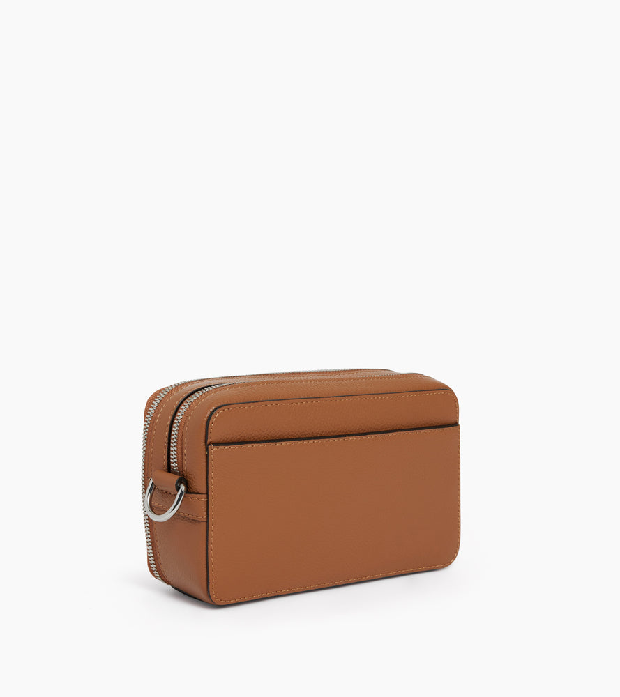 Emile small 2-compartment satchel in grained leather