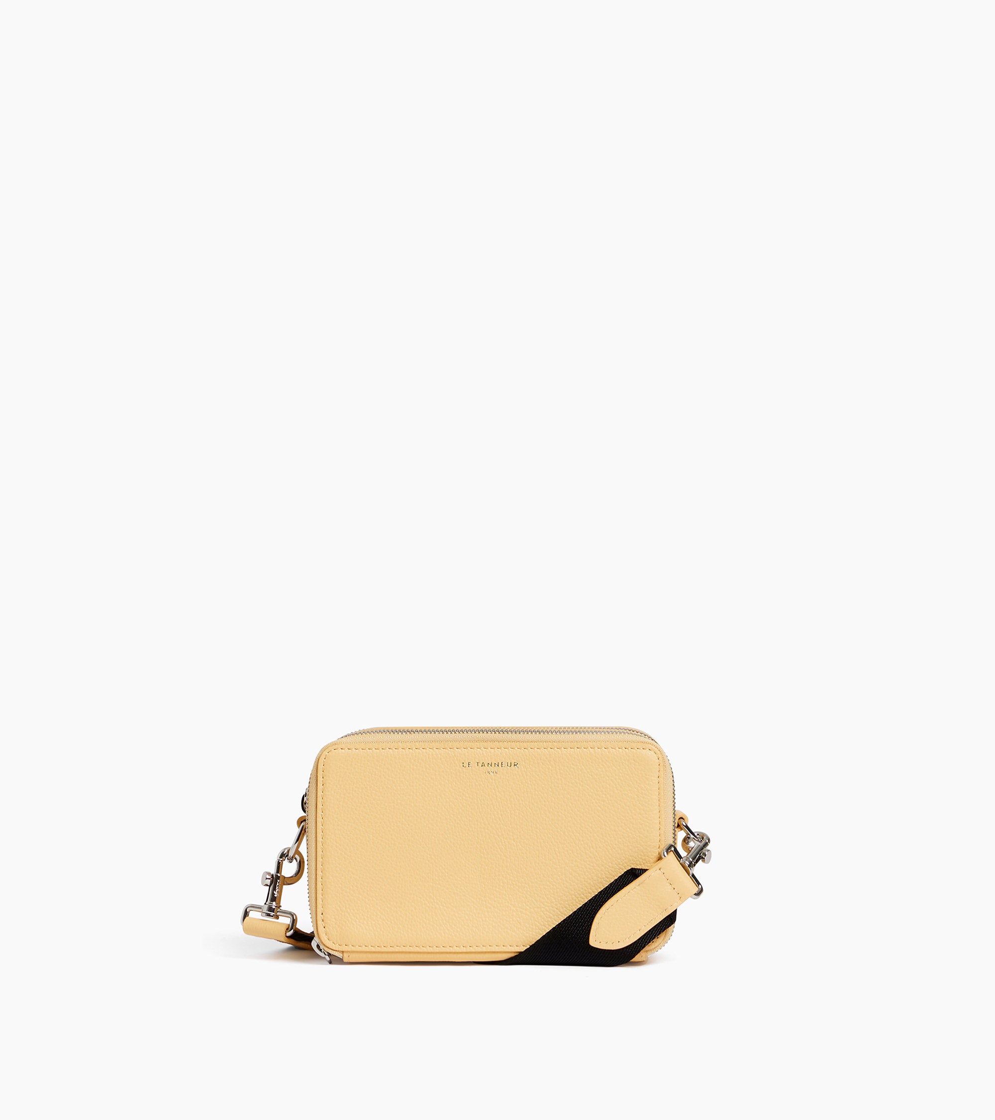 Emile small 2-compartment pouch in grained leather