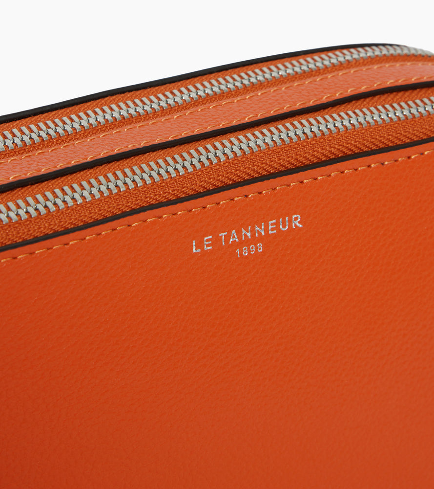 Emile small 2-compartment satchel in grained leather