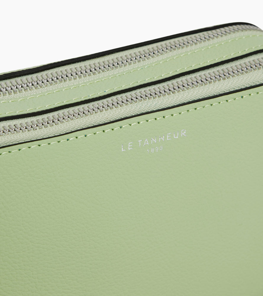 Pequeño bolso bandolera Emile con 2 compartimentos en cuero granulado