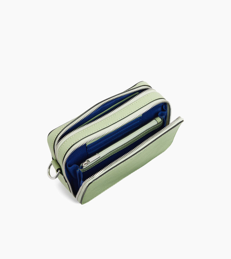 Pequeño bolso bandolera Emile con 2 compartimentos en cuero granulado