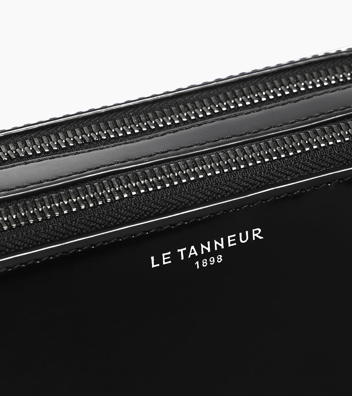 Emile small 2-compartment satchel in smooth box-effect leather