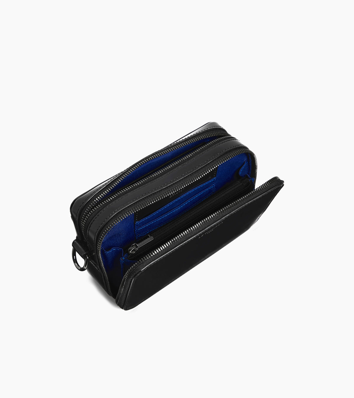 Emile small 2-compartment satchel in smooth box-effect leather