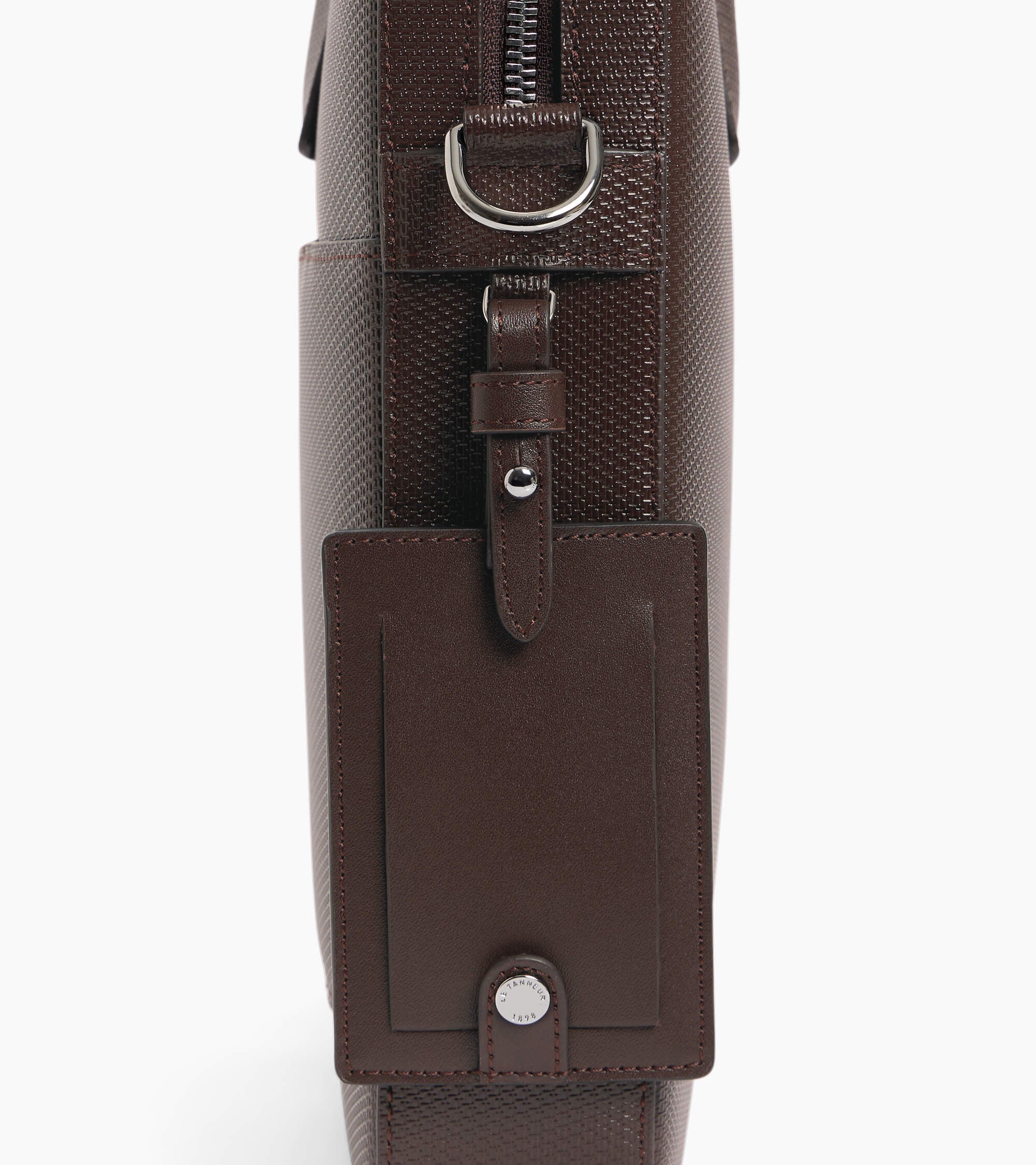 Emile slim, 14" briefcase in signature T leather