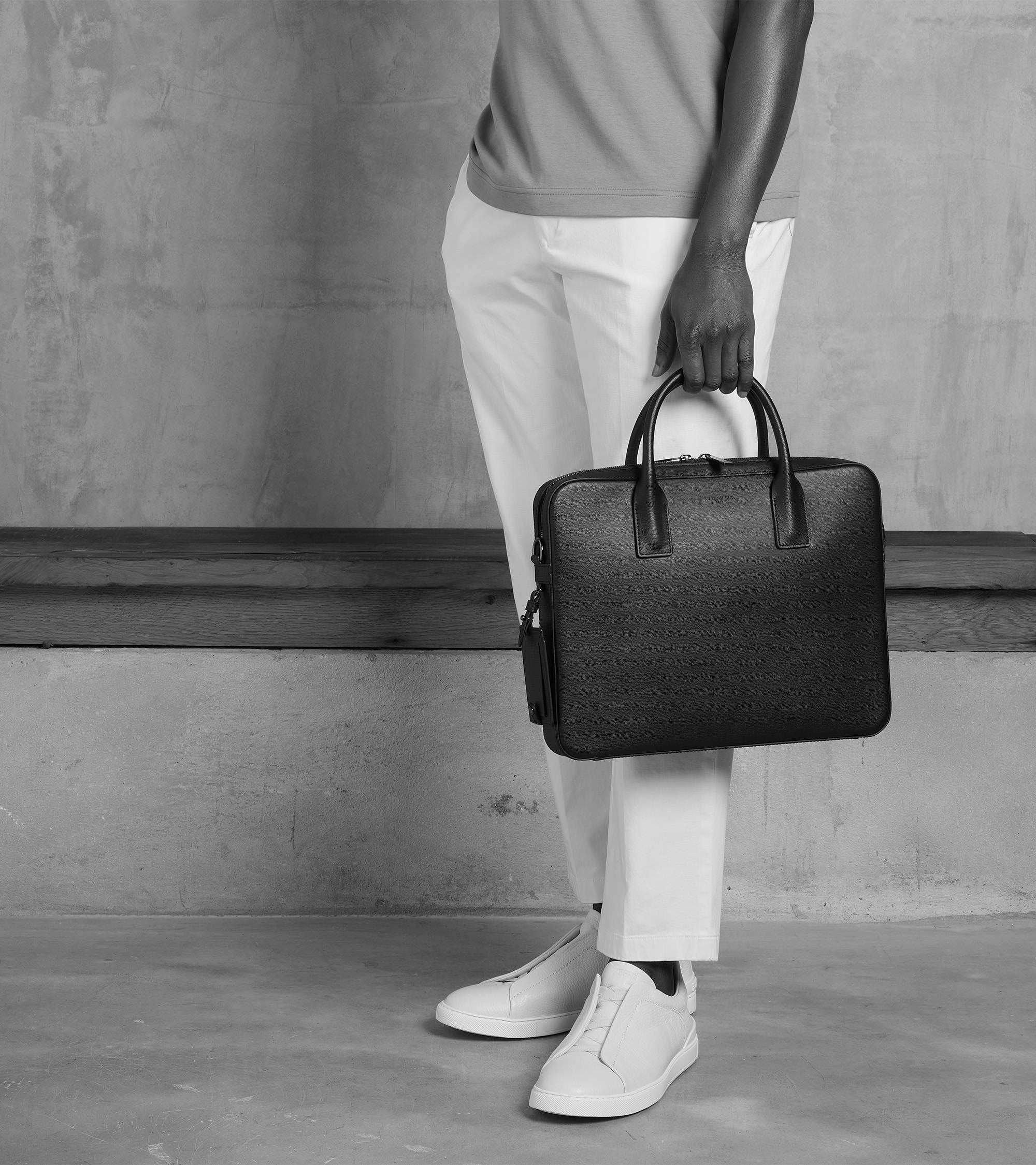 Porte document slim 14 Emile en cuir liégé