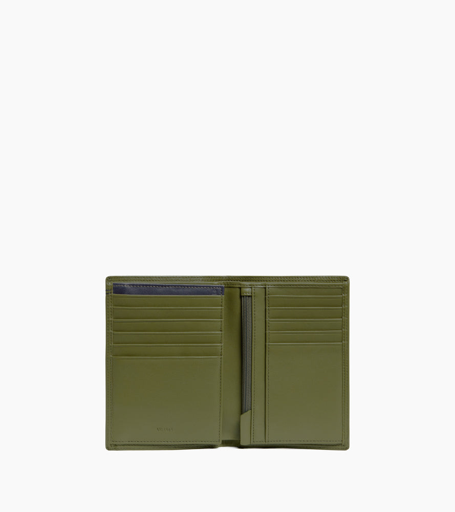 Martin large wallet with zipped pocket and 2 shutters in smooth leather