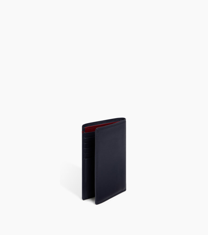 Martin large wallet with zipped pocket and 2 shutters in smooth leather