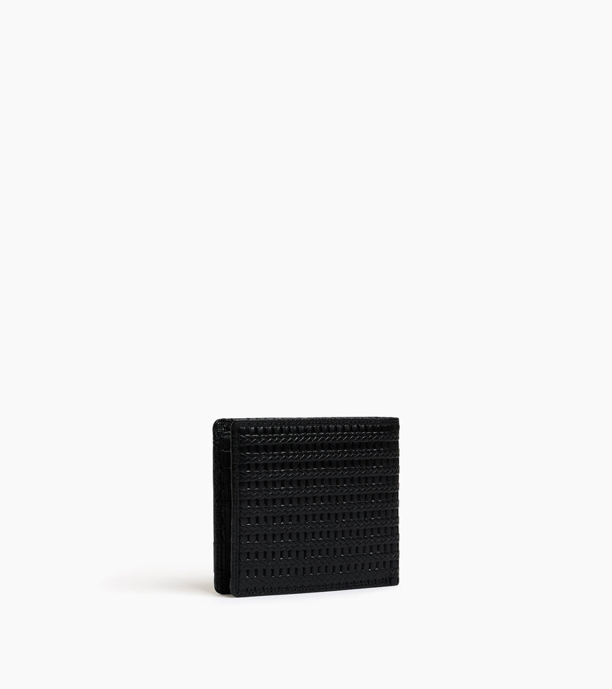 Martin horizontal card holder in embossed and smooth leather